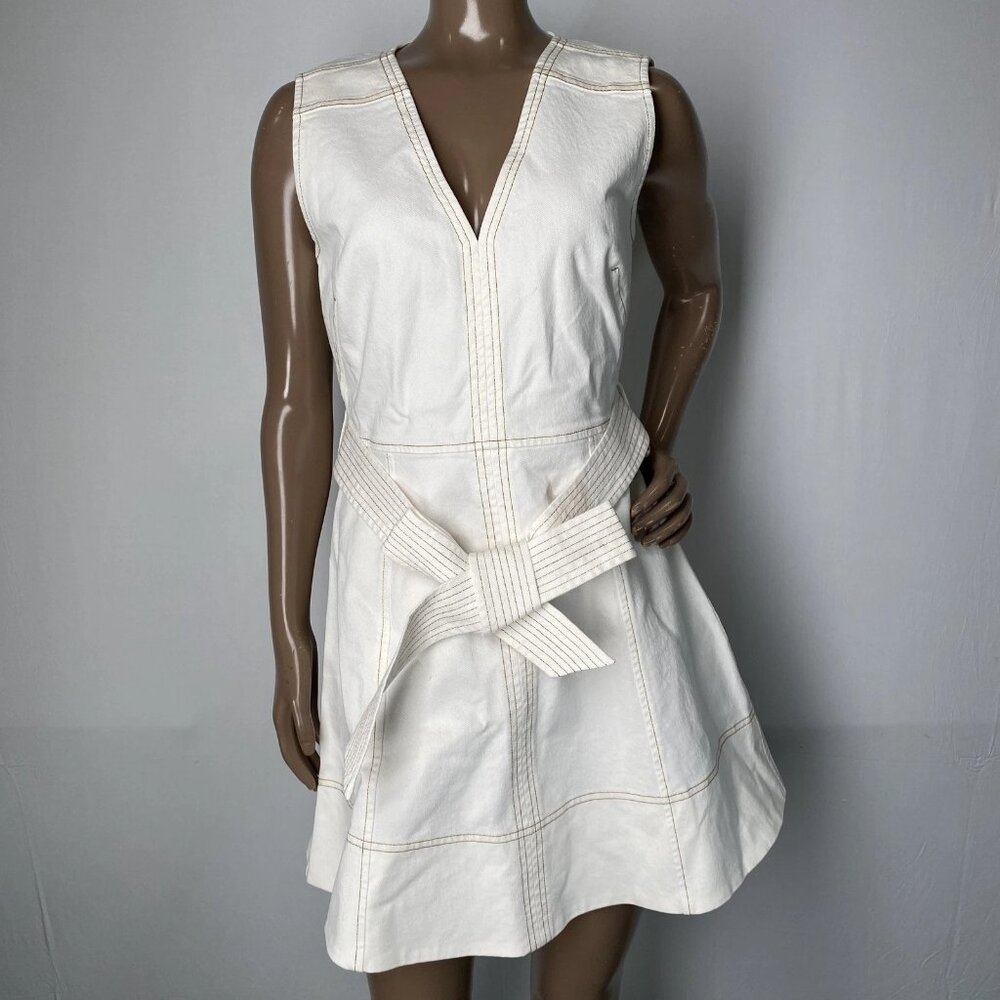 NEW TANYA TAYLOR Reina Mini Dress Chalk